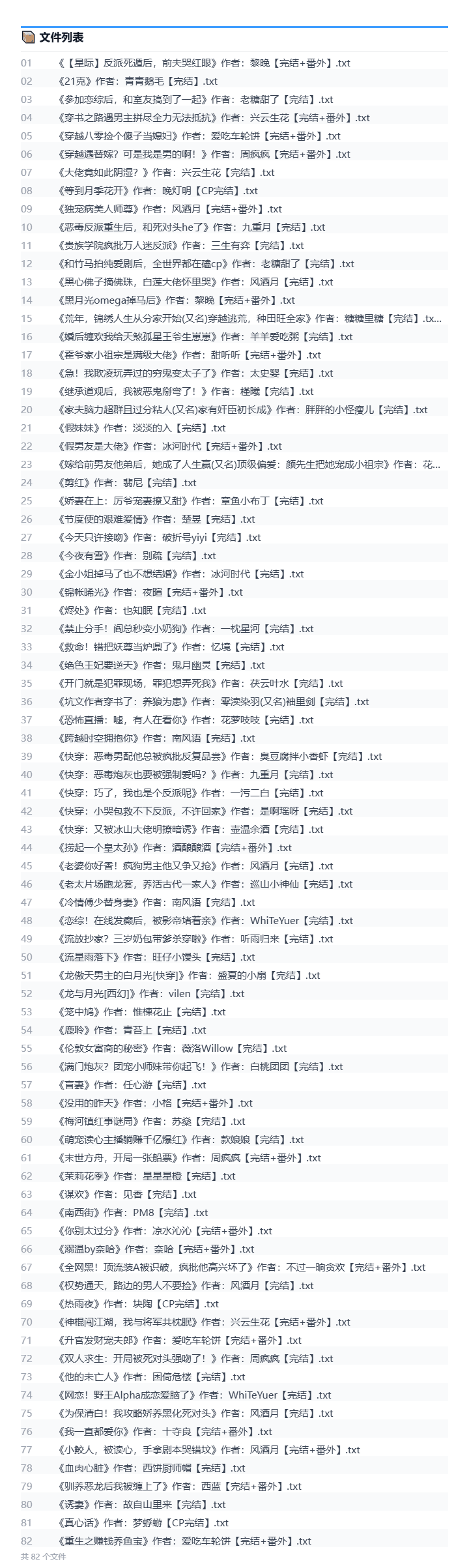 2026年8月29号小说文包更新