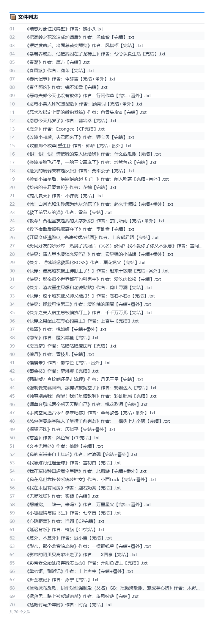 2026年10月8号小说文包更新